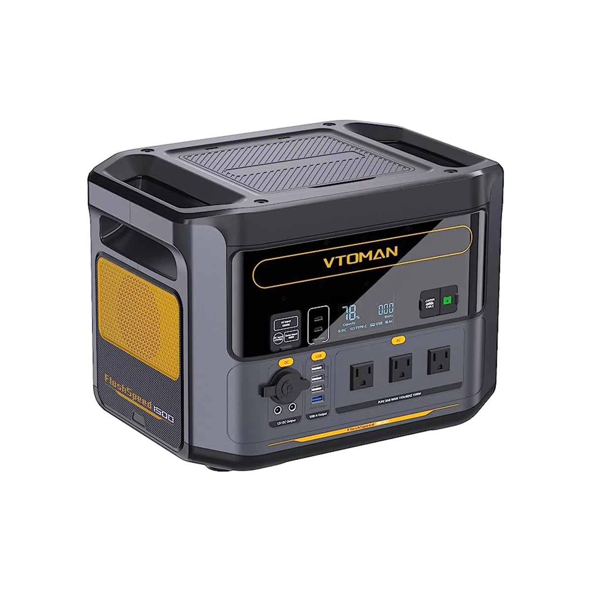 VTOMAN FlashSpeed 1500 - 1548 Wh LiFePO₄ et 1500 W (jusqu’à 3000 W en crête)