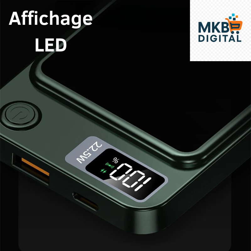 Batterie Externe Magnétique Sans Fil 50 000mAh – Charge Rapide 22,5W & PD 20W