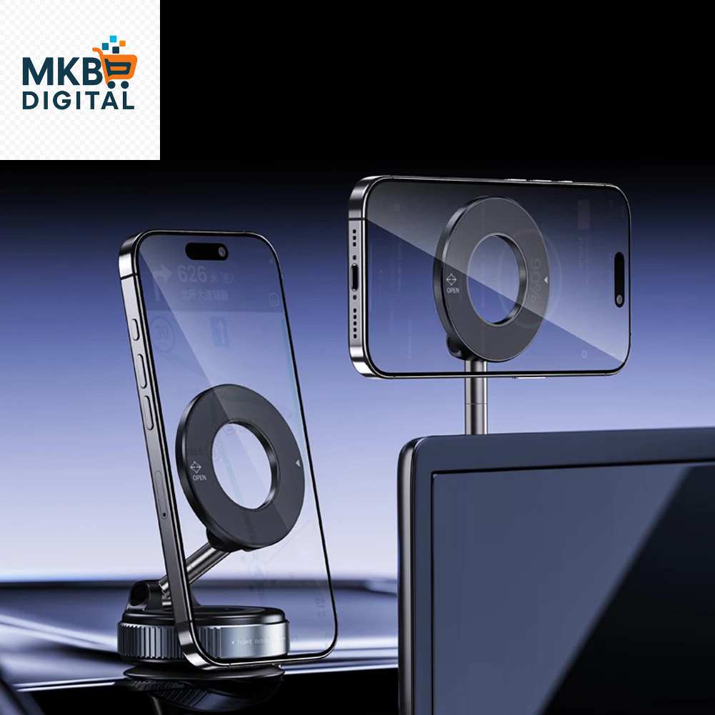 Support Téléphone Magnétique à Ventouse Joyroom – Rotation 360°, Fixation Ultra-Stable pour Voiture et Maison