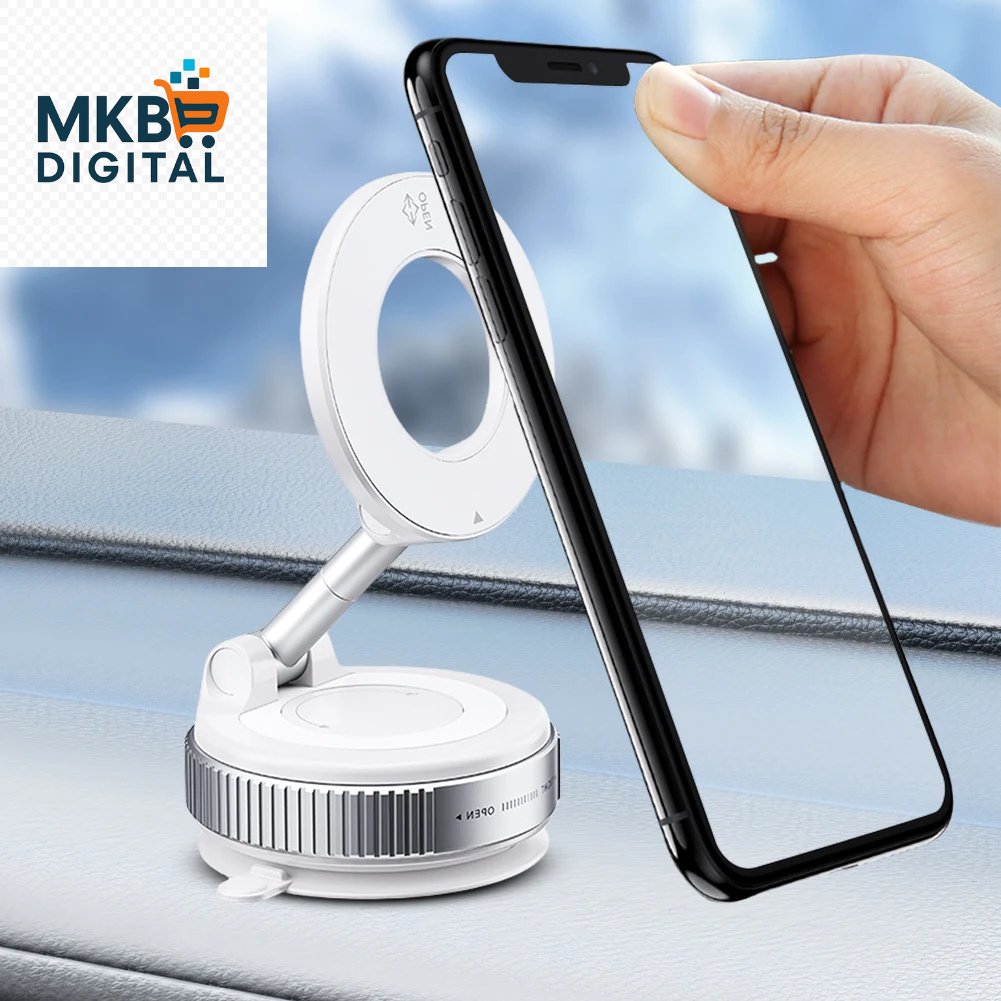 Support Téléphone Magnétique à Ventouse Joyroom – Rotation 360°, Fixation Ultra-Stable pour Voiture et Maison