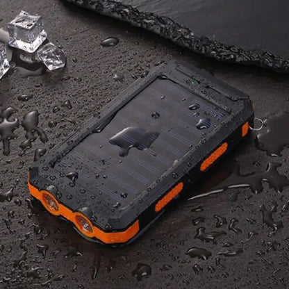 Power Bank Solaire 20 000 mAh - Double USB - Lampe SOS & Boussole - Boîtier Outdoor