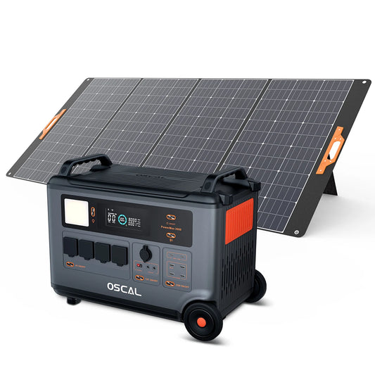 OSCAL PowerMax 3600 - centrale robuste 3600 Wh LiFePO₄ avec onduleur 3600 W (EU)