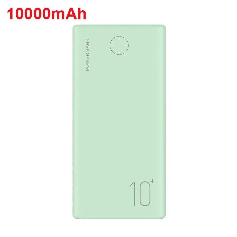 Power Bank 10 000 mAh - Double USB - Câbles intégrés - Compact & léger