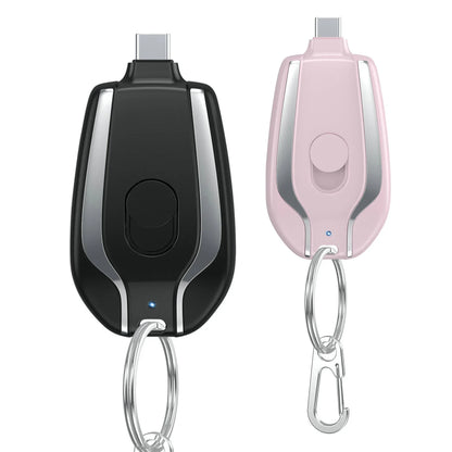 Mini Power Bank Porte-Clé 1 500 mAh - USB-C - Charge d’Appoint 5 W - Ultra-Compact