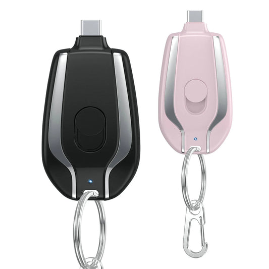 Mini Power Bank Porte-Clé 1 500 mAh - USB-C - Charge d’Appoint 5 W - Ultra-Compact