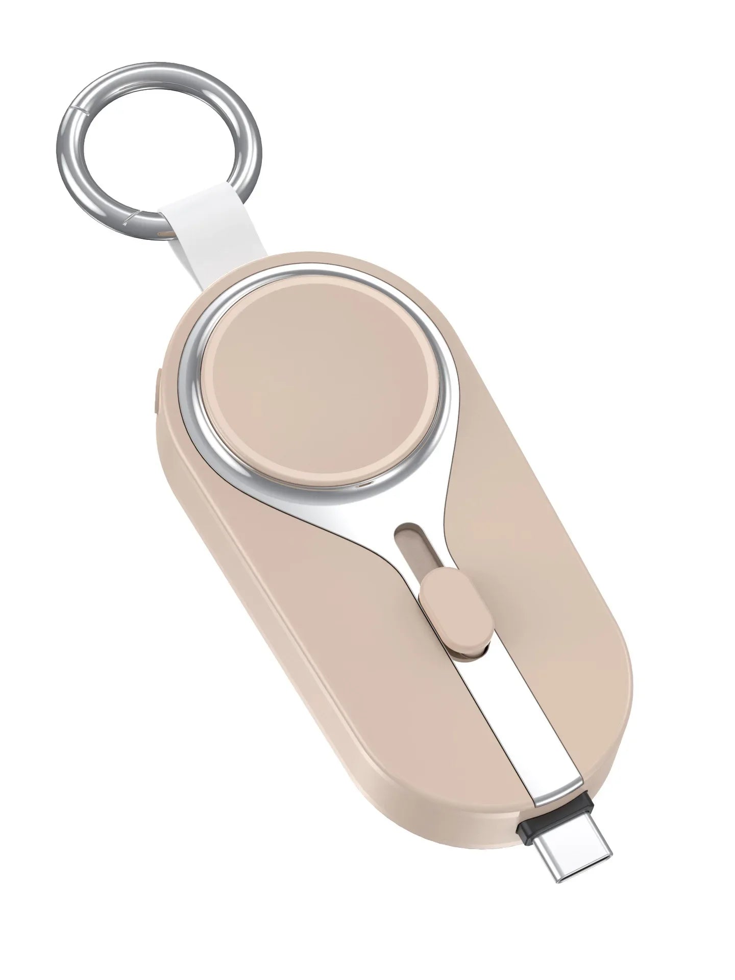 Mini Power Bank Porte-Clé 2-en-1 - Apple Watch + iPhone - 3 000 mAh - Qi 5 W - USB-C