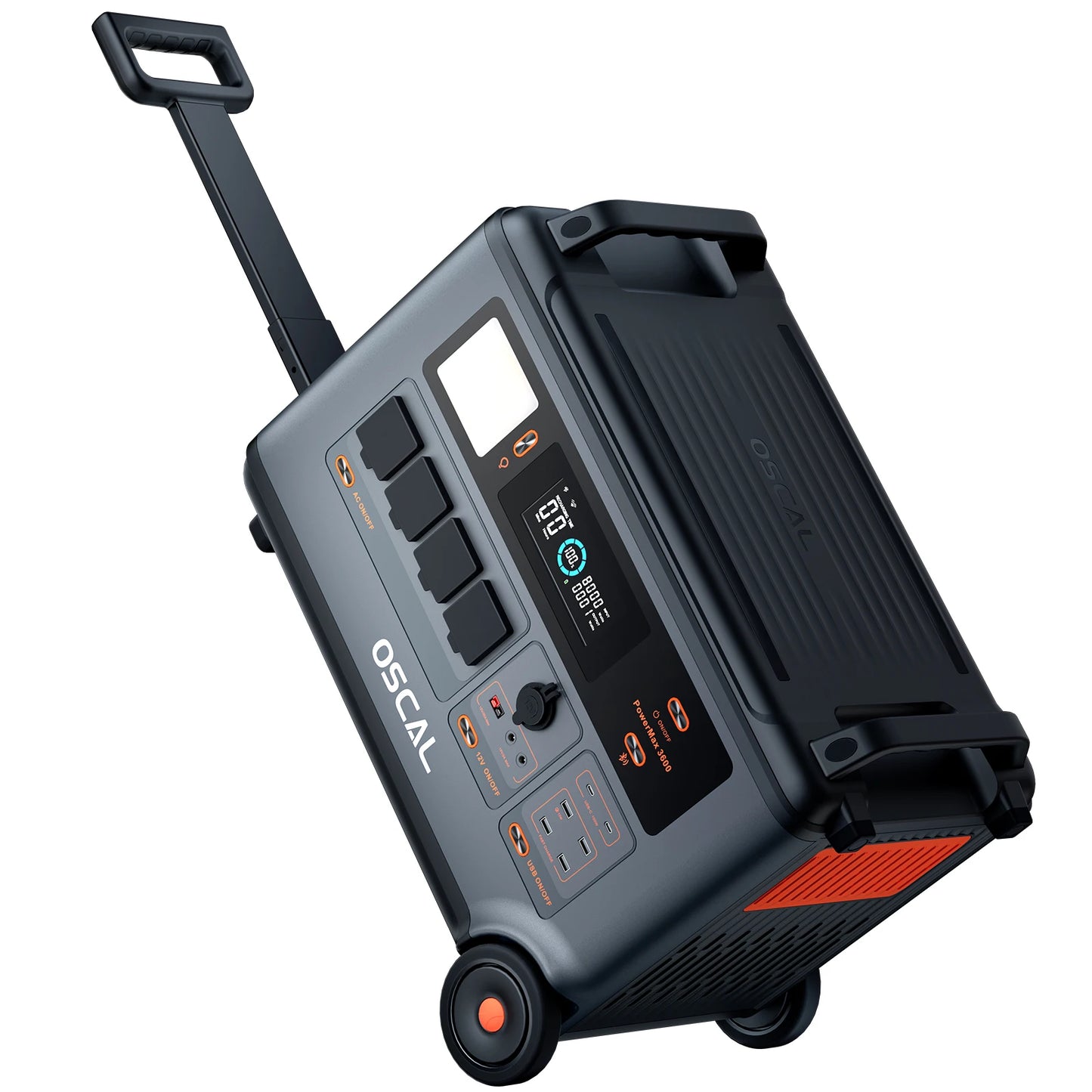 OSCAL PowerMax 3600 - centrale robuste 3600 Wh LiFePO₄ avec onduleur 3600 W (EU)