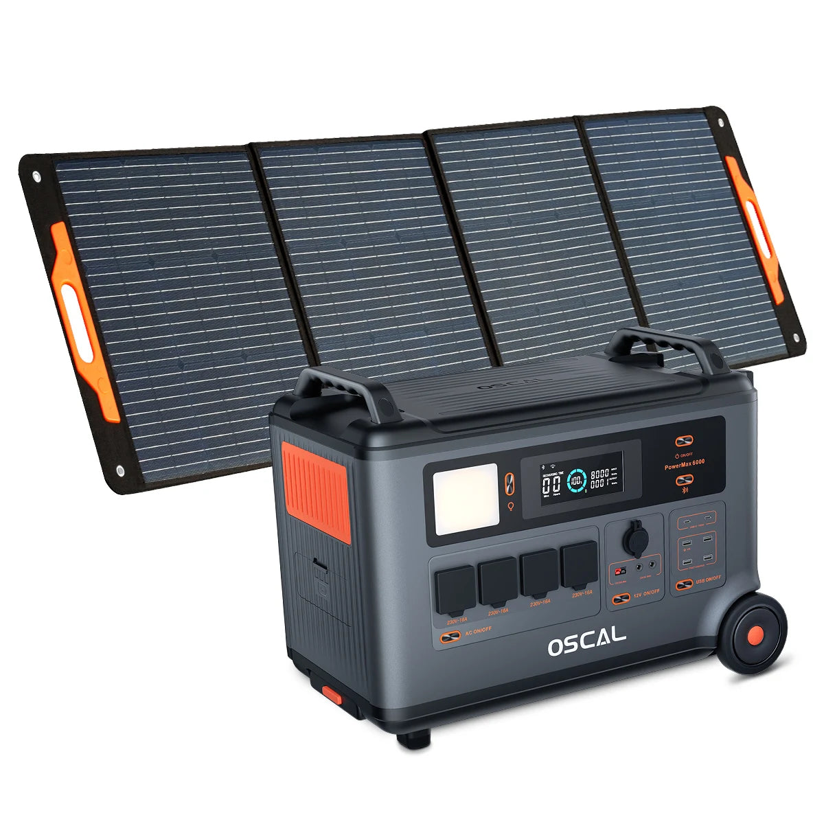 OSCAL PowerMax 3600 - centrale robuste 3600 Wh LiFePO₄ avec onduleur 3600 W (EU)