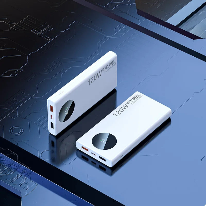 Power Bank 50 000 mAh – 120 W Max – USB-C Bidirectionnel + Dual USB – Écran LED
