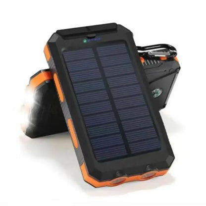 Power Bank Solaire 20 000 mAh - Double USB - Lampe SOS & Boussole - Boîtier Outdoor