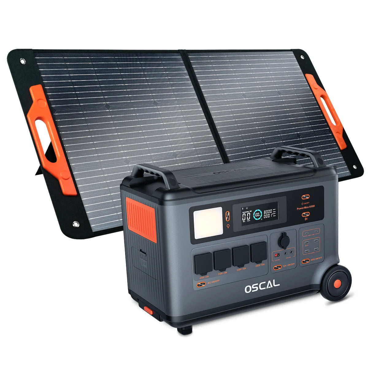OSCAL PowerMax 3600 - centrale robuste 3600 Wh LiFePO₄ avec onduleur 3600 W (EU)