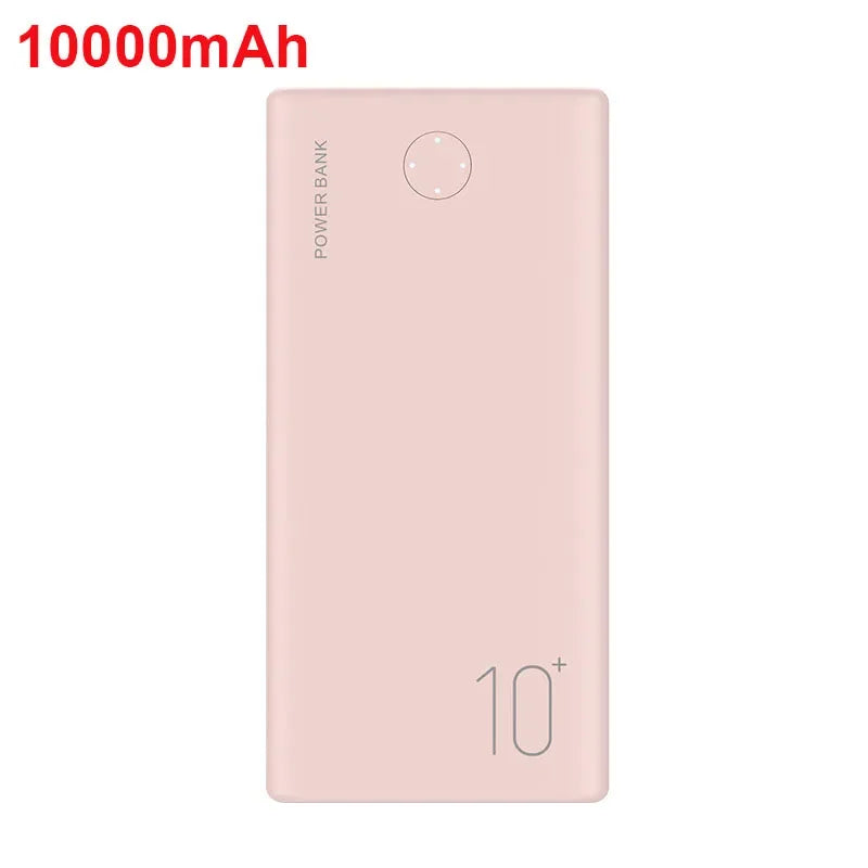 Power Bank 10 000 mAh - Double USB - Câbles intégrés - Compact & léger