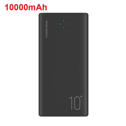 Power Bank 10 000 mAh - Double USB - Câbles intégrés - Compact & léger