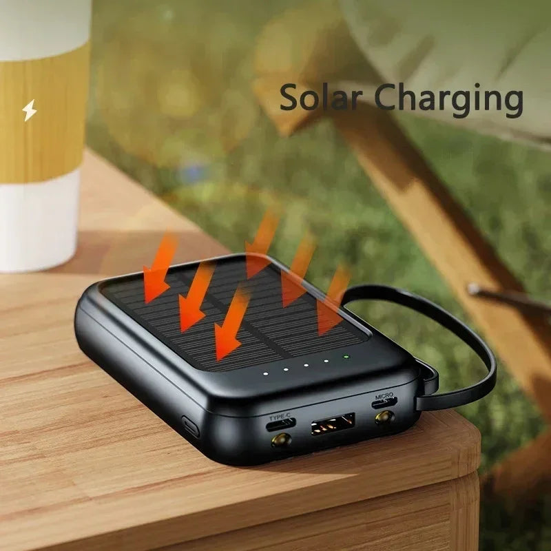 Power Bank Solaire 50 000 mAh - 120 W Max - USB-C Bidirectionnel + 2/3 USB - Écran LED & Lampe