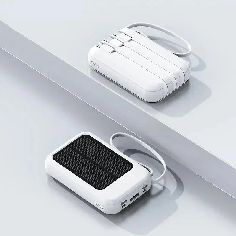 Power Bank Solaire 50 000 mAh - 120 W Max - USB-C Bidirectionnel + 2/3 USB - Écran LED & Lampe