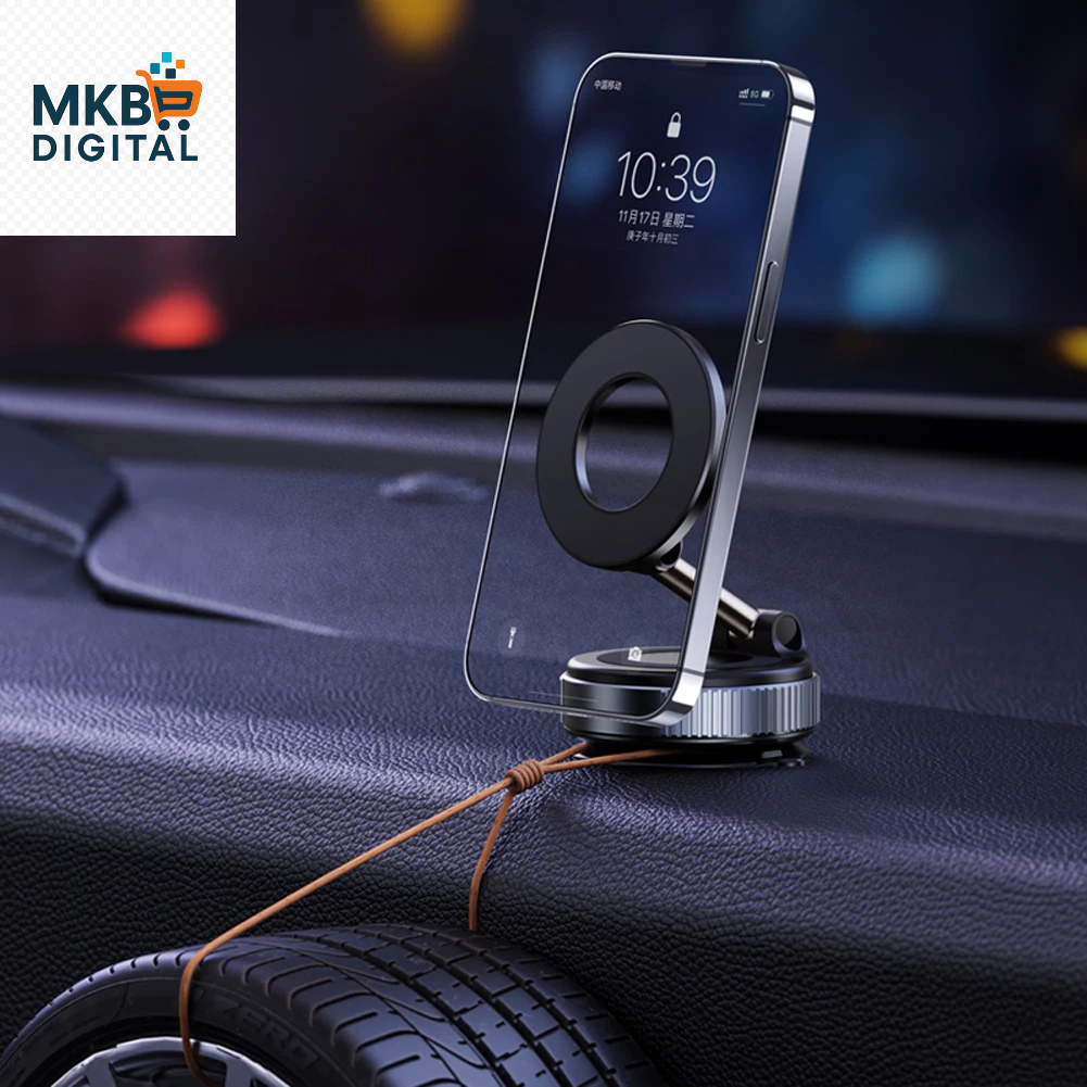 Support Téléphone Magnétique à Ventouse Joyroom – Rotation 360°, Fixation Ultra-Stable pour Voiture et Maison