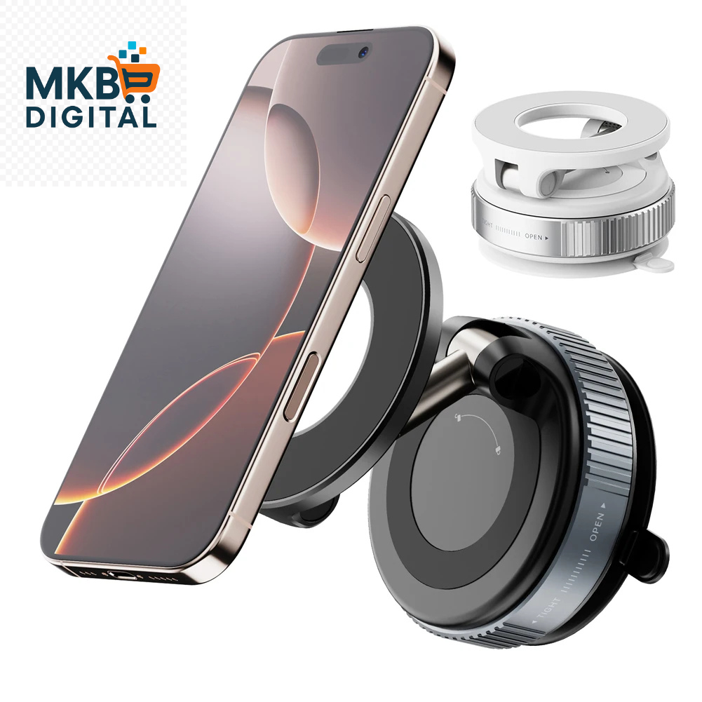 Support Téléphone Magnétique à Ventouse Joyroom – Rotation 360°, Fixation Ultra-Stable pour Voiture et Maison
